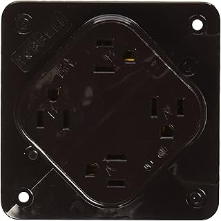 Receptacle,Quad,15A,5-15R,125V,Brown
