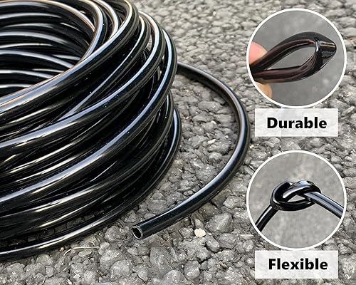 Miniatura 3 de Manguera de goteo de riego de tubería de distribución en blanco de 200 pies, línea de goteo de 14 pulgada Línea de tubo de riego de jardín para