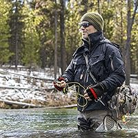 Vista 5 de Palmyth Guantes de pesca en hielo, guantes convertibles, sin dedos, con Thinsulate 3M, cálidos para clima frío e invierno, hombres y mujeres, Negro