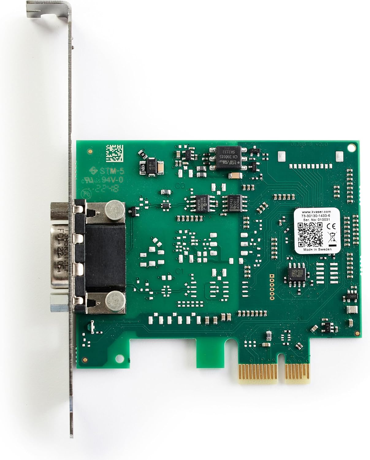 Kvaser PCIEcan 1xCAN v3 PCI Express CAN Interface DSUB 9