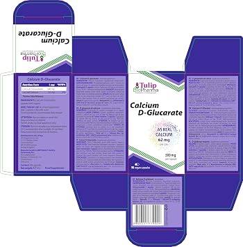 توليب بيوفارما كالسيوم D-Glucarate 500mg 90 كبسولات ، مختبر طرف ثالث تم اختباره ، مكمل عالي القوة ، لا حشو أو سلال ، خال من الغلوتين والكائنات المعدلة وراثيًا