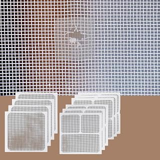 10 Pcs Self-Adhesive Window Screen Repair Kit - Fiberglass Mesh, 3 Sizes for Quick Fix