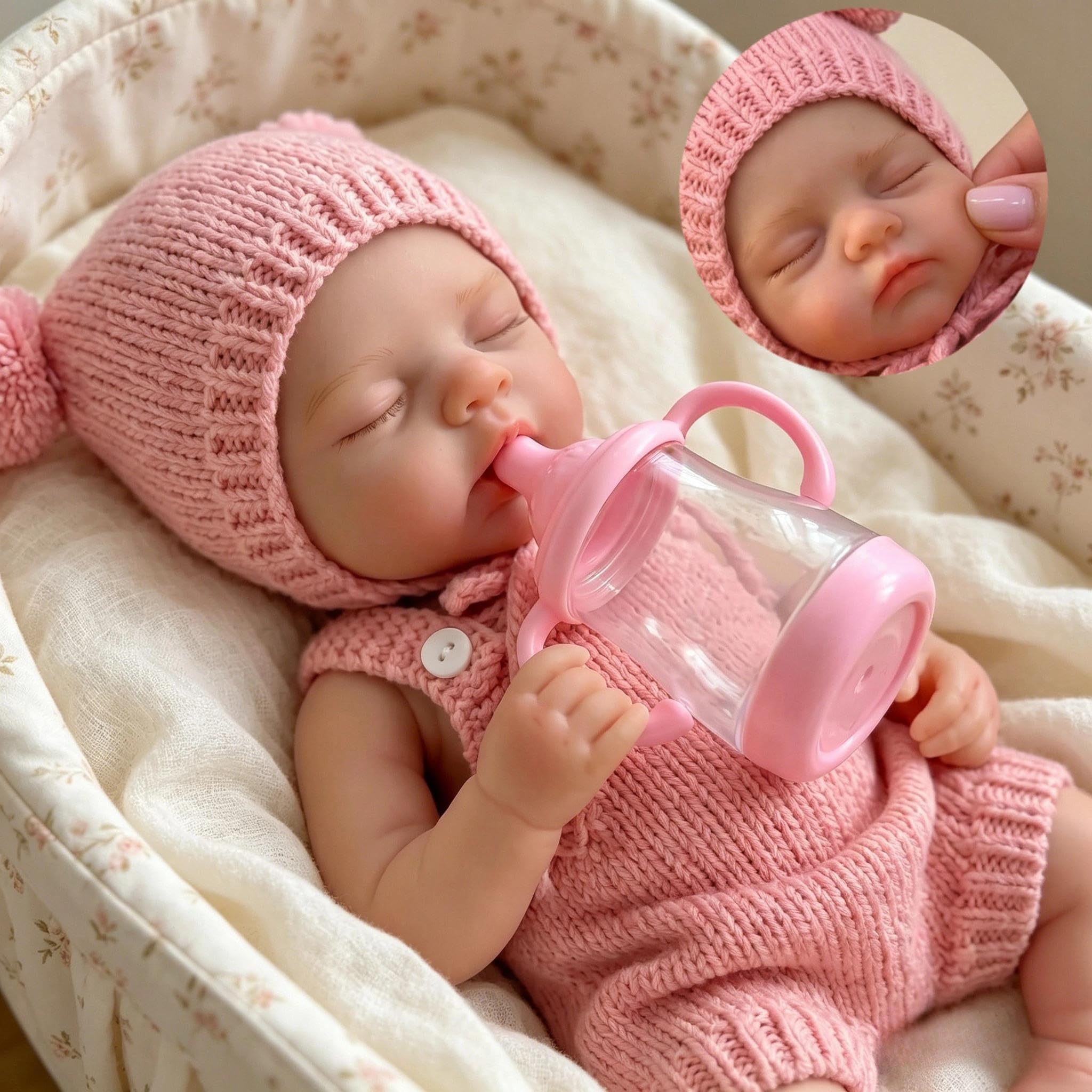 Zero pam Reborn Baby Dolls Silicone Full Body,12 Inch Full Silicone Babies