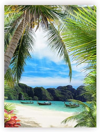 Arte de pared de hojas, decoración de pared natural, decoración de arte para el hogar, póster romántico de arte de playa, impresiones artísticas de