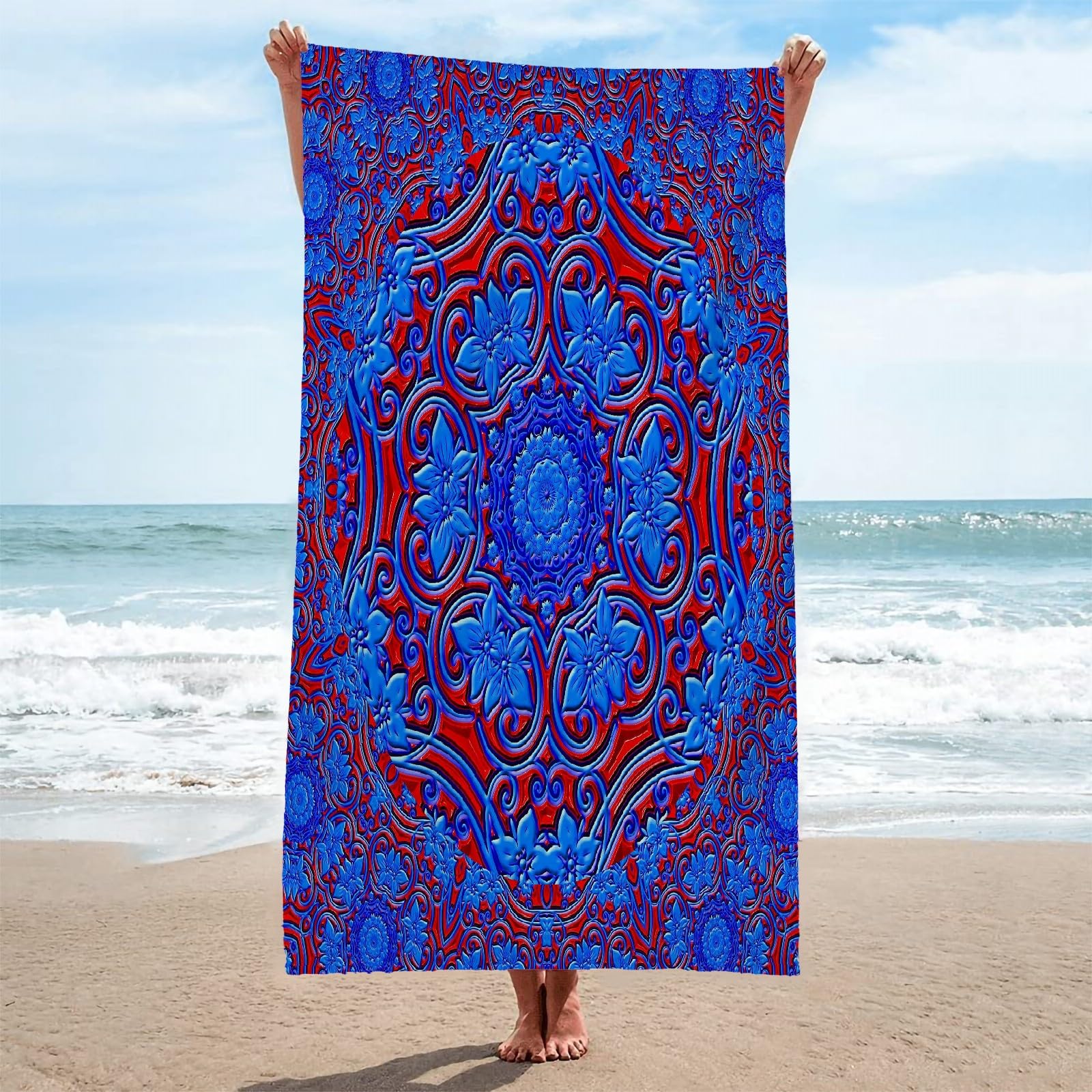 Toalla Playa Color Toallas Playa Grande Microfibra Anti Arena PatróN Giratorio Playa Toallas para NiñA NiñO Adulto Piscina Toalha de Praia Mujer Hombre 200x200cm