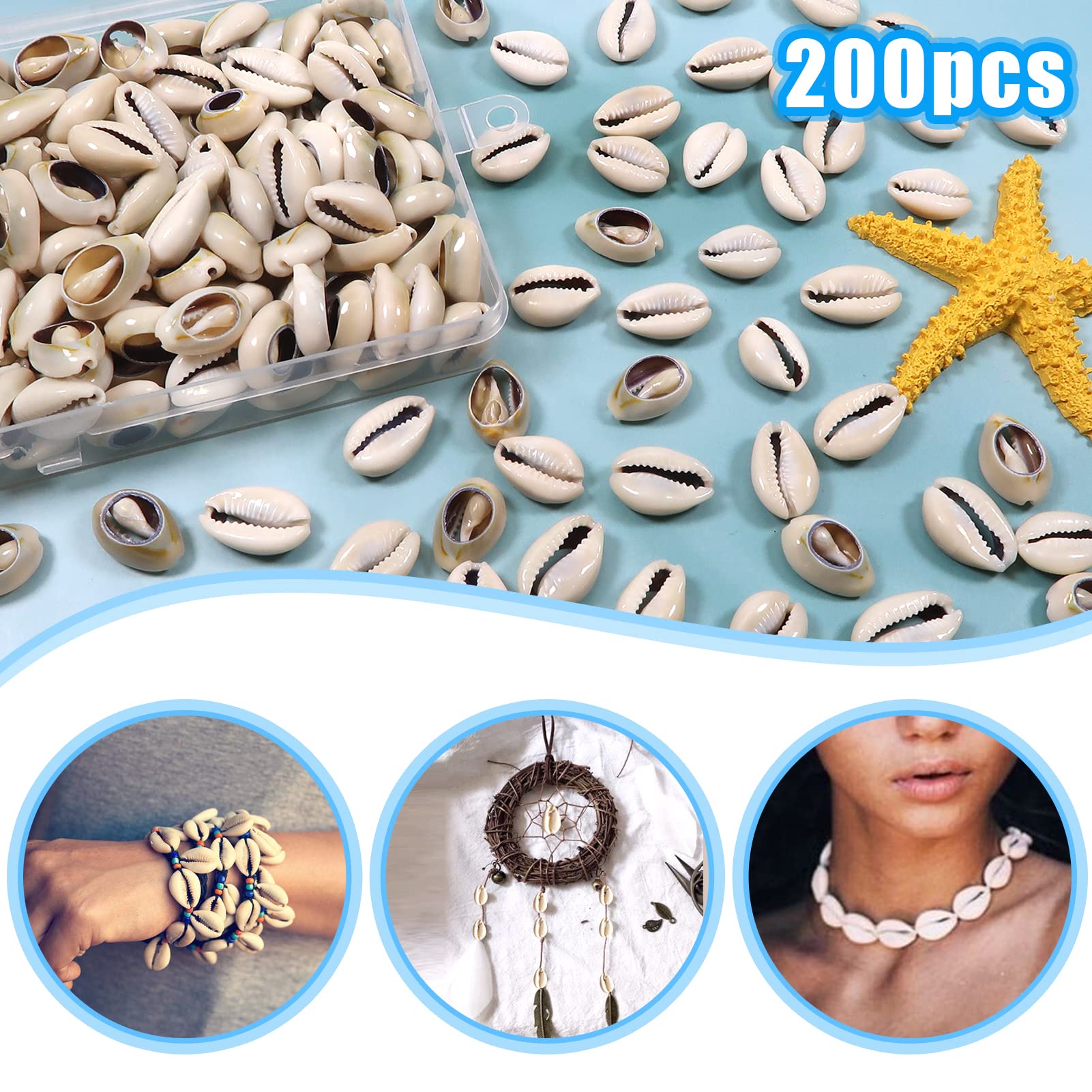 TOAOB 200 Pezzi Conchiglie per Collane Conchiglie Decorative in