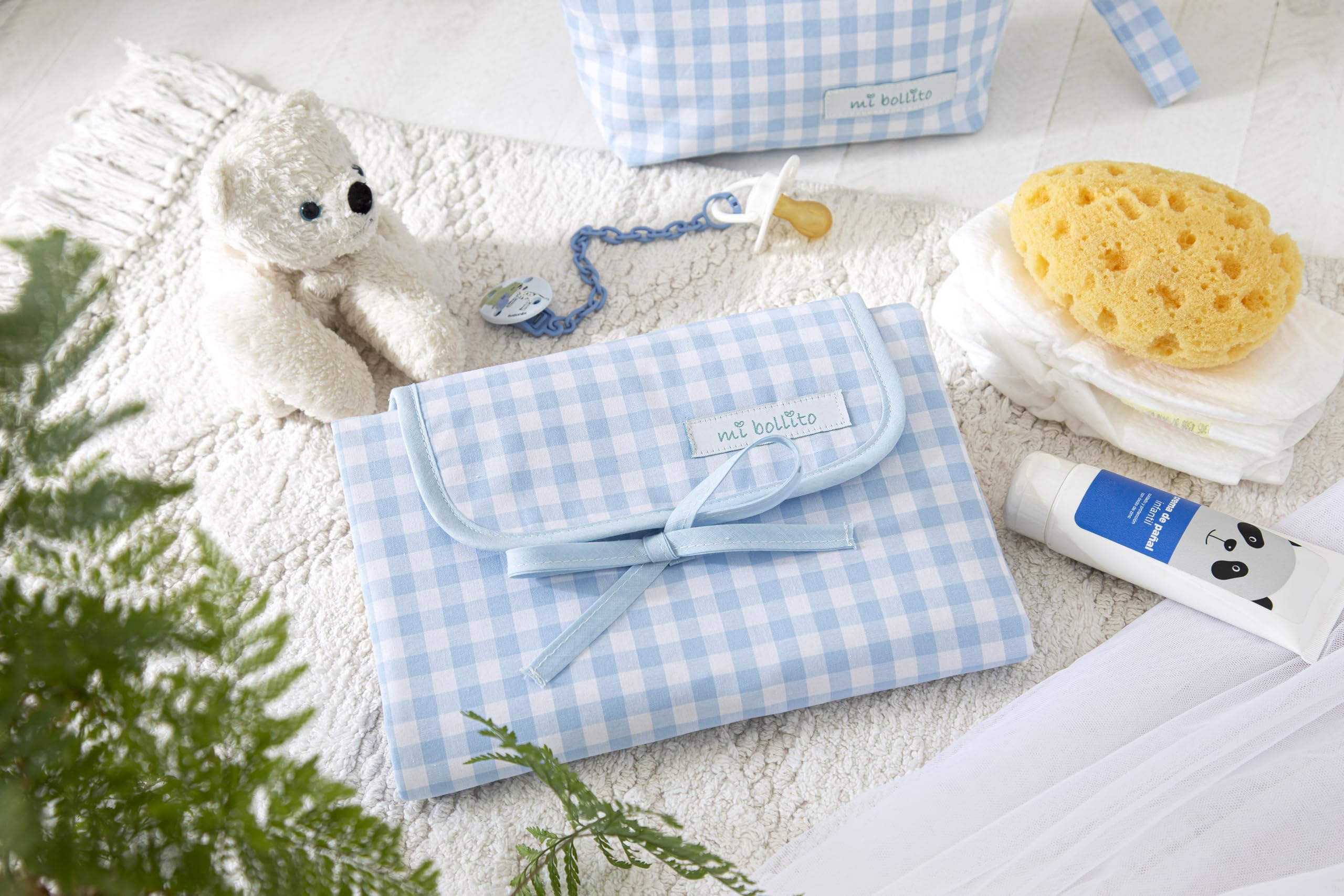 Il Mio Cotto Vichy Modello Pack Blu 2 - Wandeltas Verschoningsmatje Toilettas
