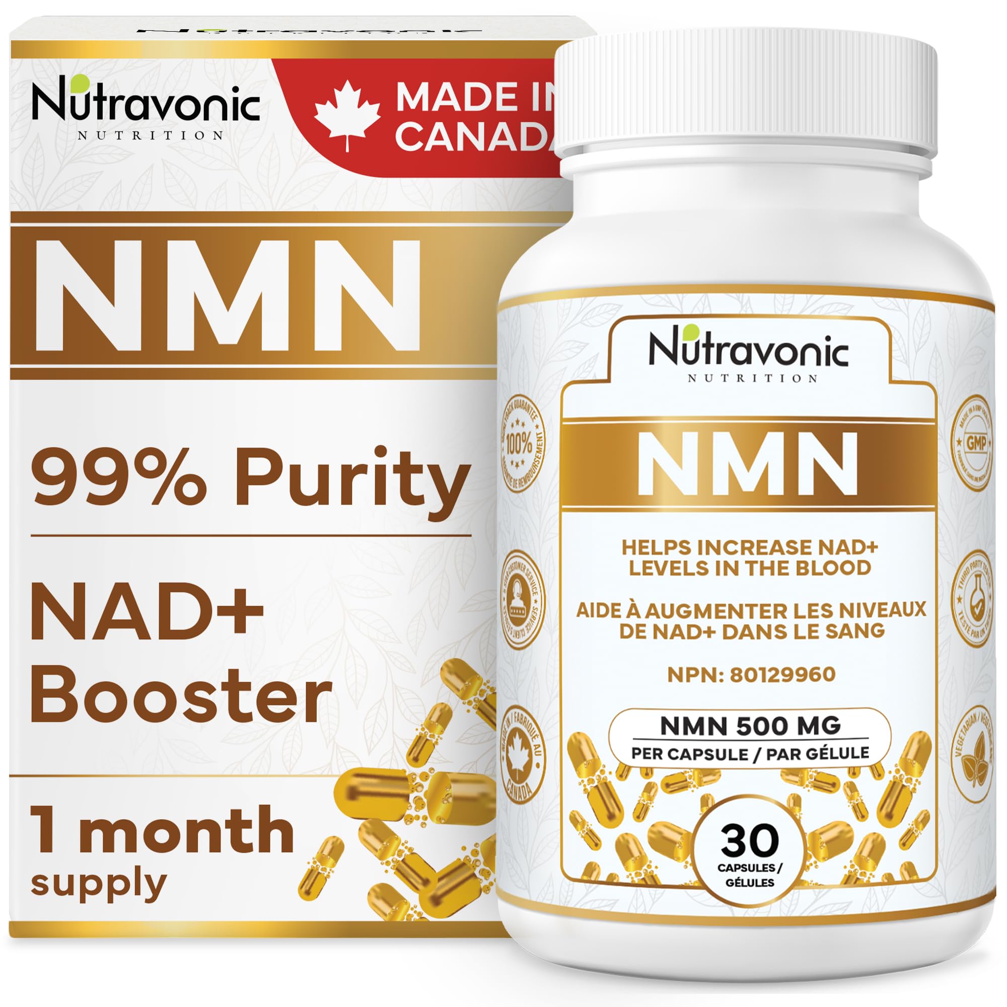 Ultra High Purity NMN Supplement 500mg – 99% Nicotinamide