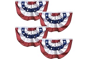 Outdoor Patriotic Decor: American Pleated Fan Bunting
