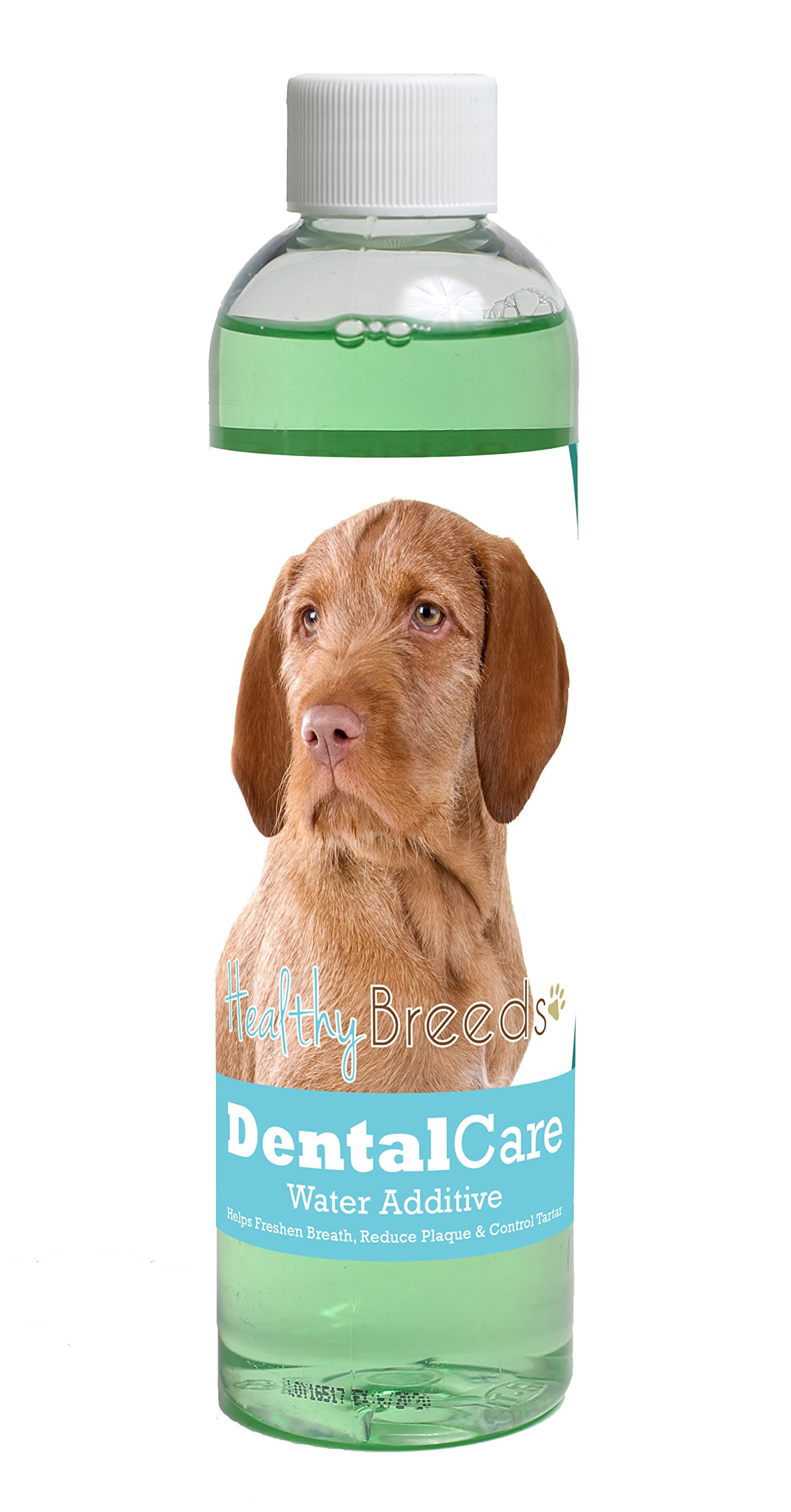 Healthy Breeds Dog Dental Care Water Additive for Wirehaired Vizsla - Helps Freshen Breath, Reduce Plaque &amp; Control Tartar - Mint Flavor - 8 oz