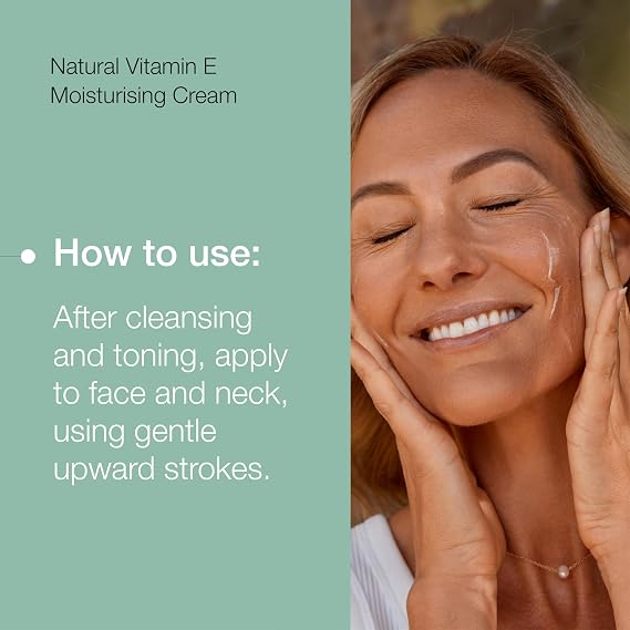 Natio Australia Aromatherapy Natural Vitamin E Moisturizing Cream, 3.4 ounce - Non-Greasy Aloe Vera Face Moisturizer - Deeply Hydrating Face Cream