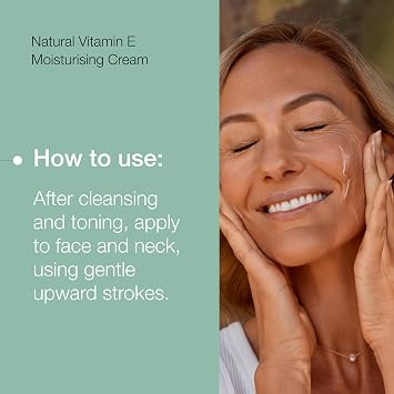 Natio Australia Aromatherapy Natural Vitamin E Moisturizing Cream, 3.4 ounce - Non-Greasy Aloe Vera Face Moisturizer - Deeply Hydrating Face Cream