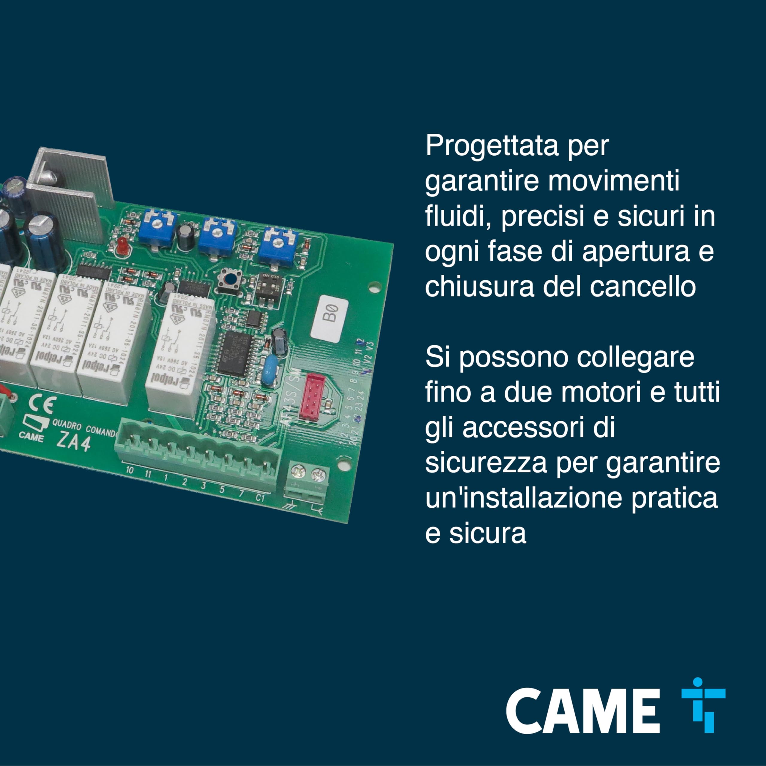 CAME Scheda elettronica di ricambio per quadro comando ZA4 per cancelli a battente a 230V