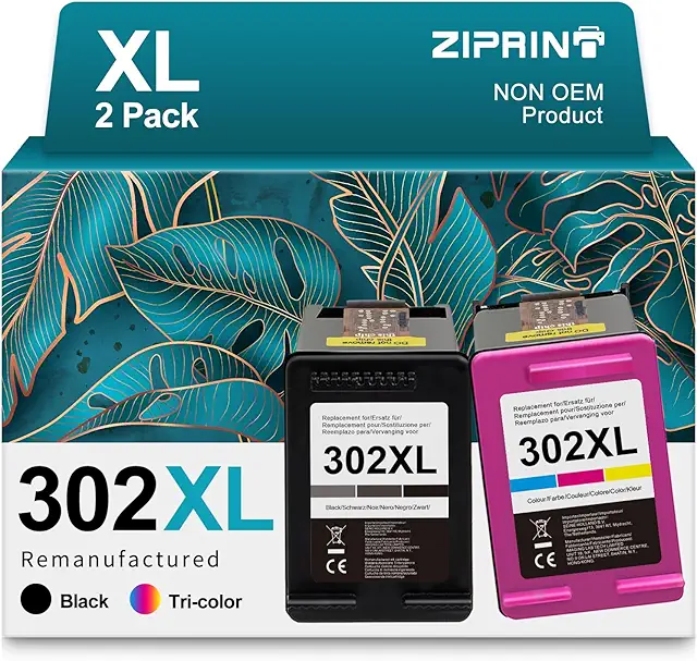 Cartouche ZIPRINT 302XL pour HP Officejet 3831 - Noir et Couleur (2-Pack)