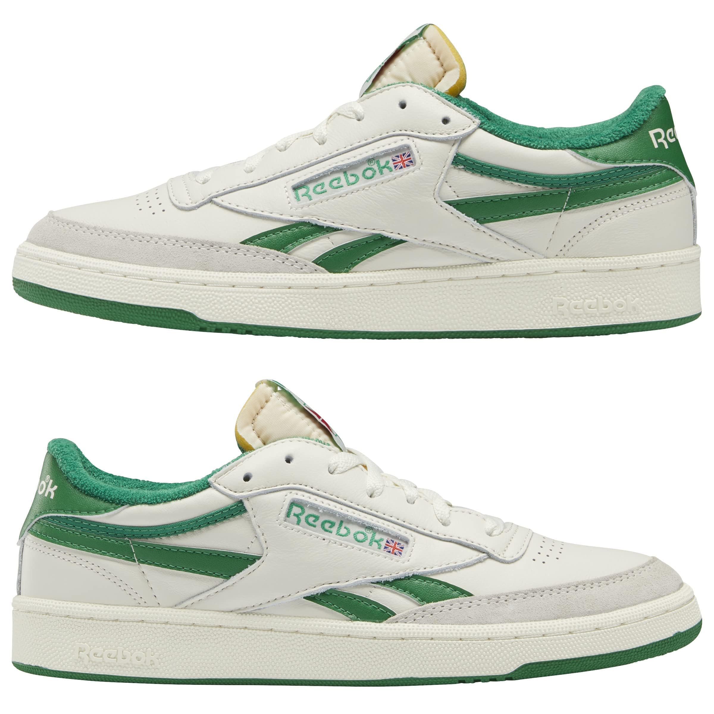 Reebok Herren Club C Revenge Vintage Sneaker, Chalk/Paperwhite/Glen Green, 40.5 EU