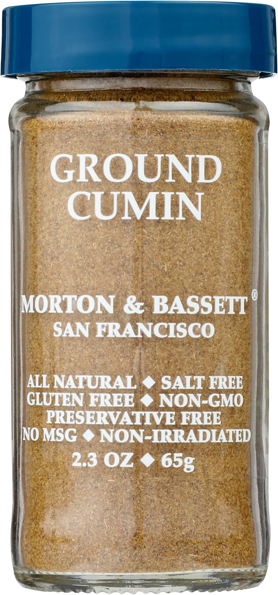 Morton & Bassett Ground Cumin, 2.3 oz – Non-GMO, Salt-Free, Earthy and Warm Spice for Tacos, Curries & Mediterranean Dishes
