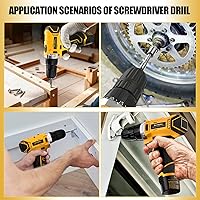 Vista 5 de Sundpey Kit de herramientas para el hogar con taladro – Juego de herramientas de reparación general básica para el hogar con taladro eléctrico