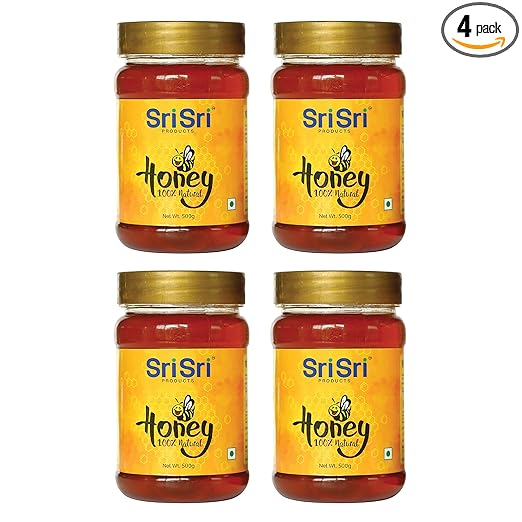 Sri Sri Ayurveda Honey - 100% Natural & Pure - 500G (Pack Of 4)