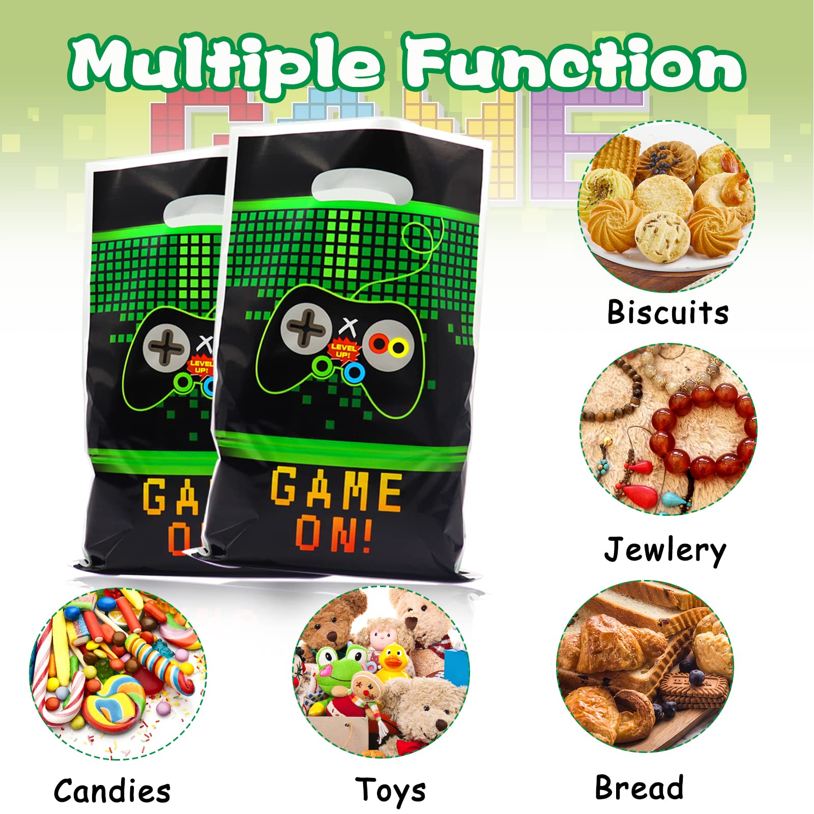 Feeona 50 Pièces Sac Anniversaire Enfant, Sac Cadeau Anniversaire Sachet Bonbons Anniversaire