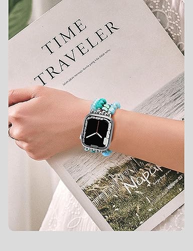 Miniatura 7 de JR.DM Pulsera de cuentas compatible con Apple Watch Band de 1.575 pulgadas, 1.496 pulgadas, 1.614 pulgadas, 1.654 pulgadas, Series 10987SE654321,