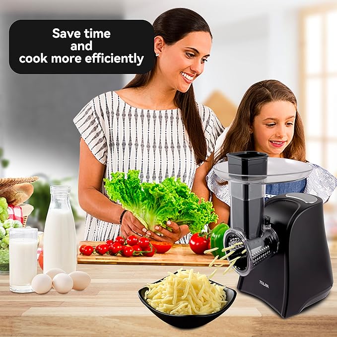Cortadora Eléctrica de Queso y Verduras, 5 Cuchillas, Acero Inoxidable miniatura 2