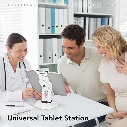 Miniatura 8 de EHO Soporte para iPad, soporte giratorio de 360, quiosco de venta al por menor, adaptador universal de 6 a 13 pulgadas (pantalla) para iPad,