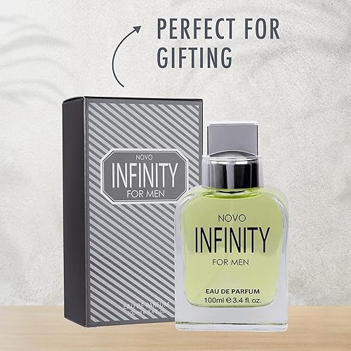 Miniatura 7 de NovoGlow Novo Infinity - Eau De Parfum Spray para hombres de 3.4 onzas líquidas - Notas superiores refrescantes cítricas y florales huelen fresco