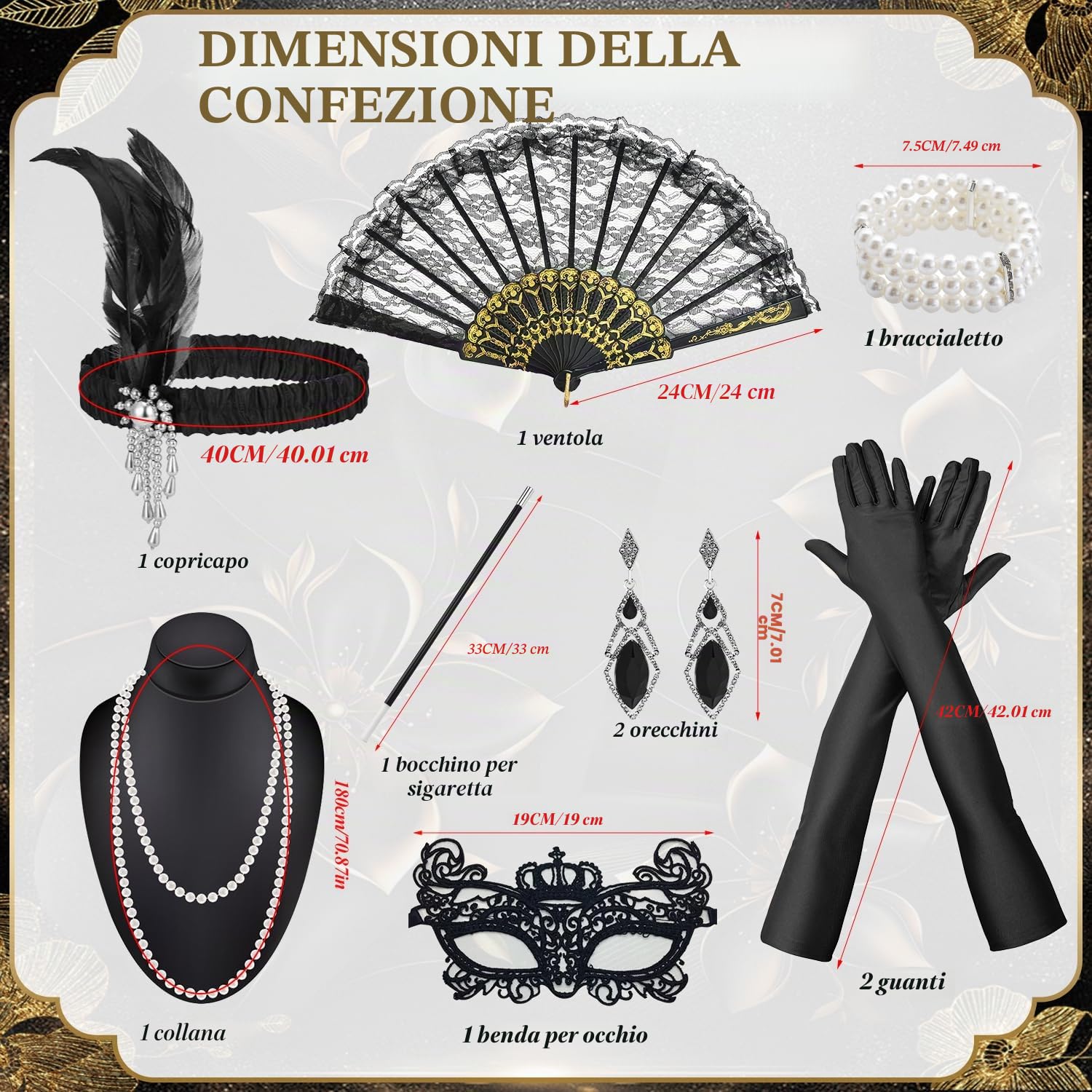 Vestito Anni 20 Donna,Costume da donna anni 20,abito da Charleston per Carnevale,Halloween,Ballo,Serata Festa