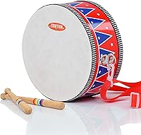 Vista 1 de Juego para niños pequeños – Juguete musical para bebé con campanas de muñeca, baquetas y divertido instrumento de batería para niños y niñas, regalo