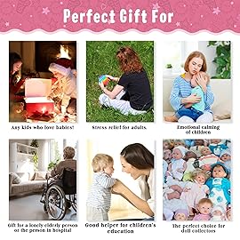 Vollence 12 inch Realistic Silicone Babies Anatomically Correct Cute Silicone Dolls for Kid Birthday Collectible Gifts - Girl