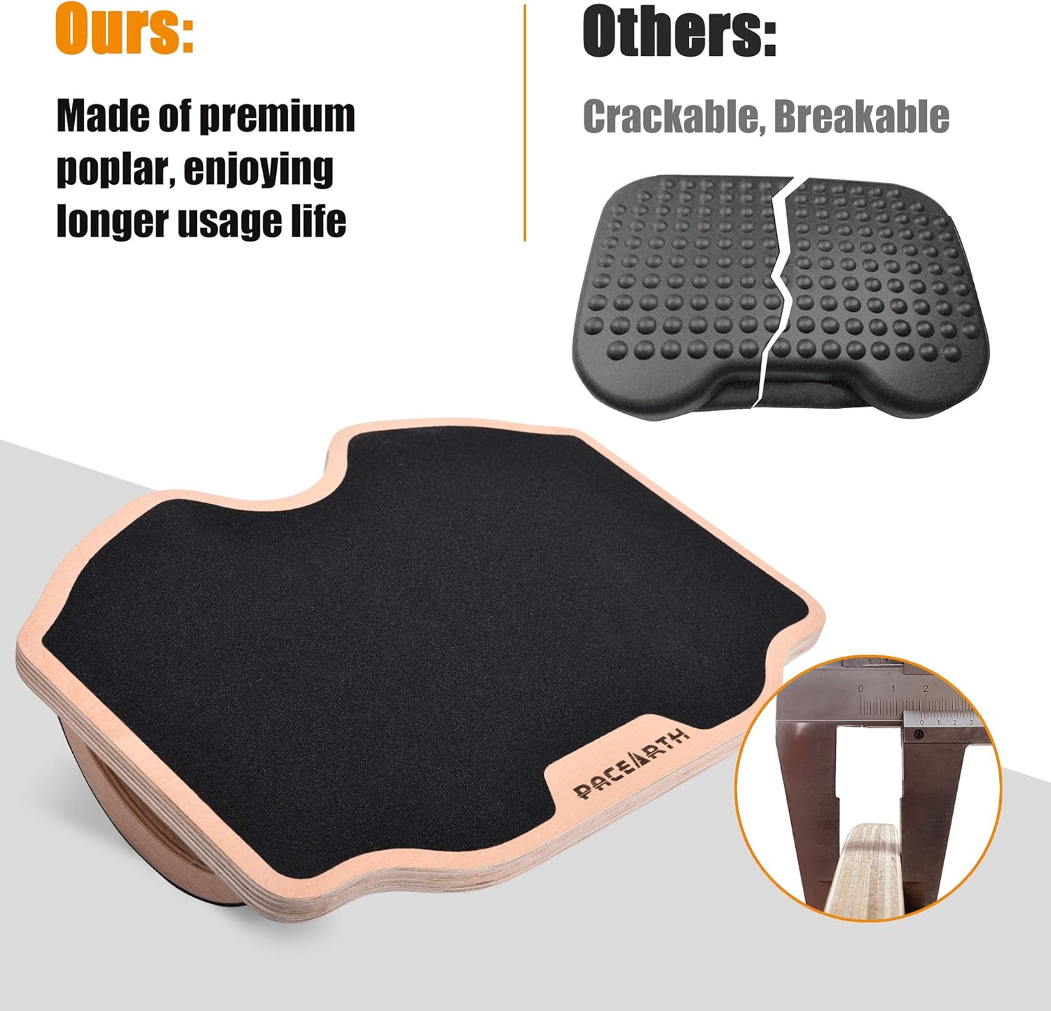 PACEARTH Foot Rest Under Desk, Larger Size Office Desk Footrest,Rocking Foot Nursing Stool,Rocker Balance Board,Ergonomic Design for Posture Support, Office and Home Use(17x13x4 inch) : Office Products