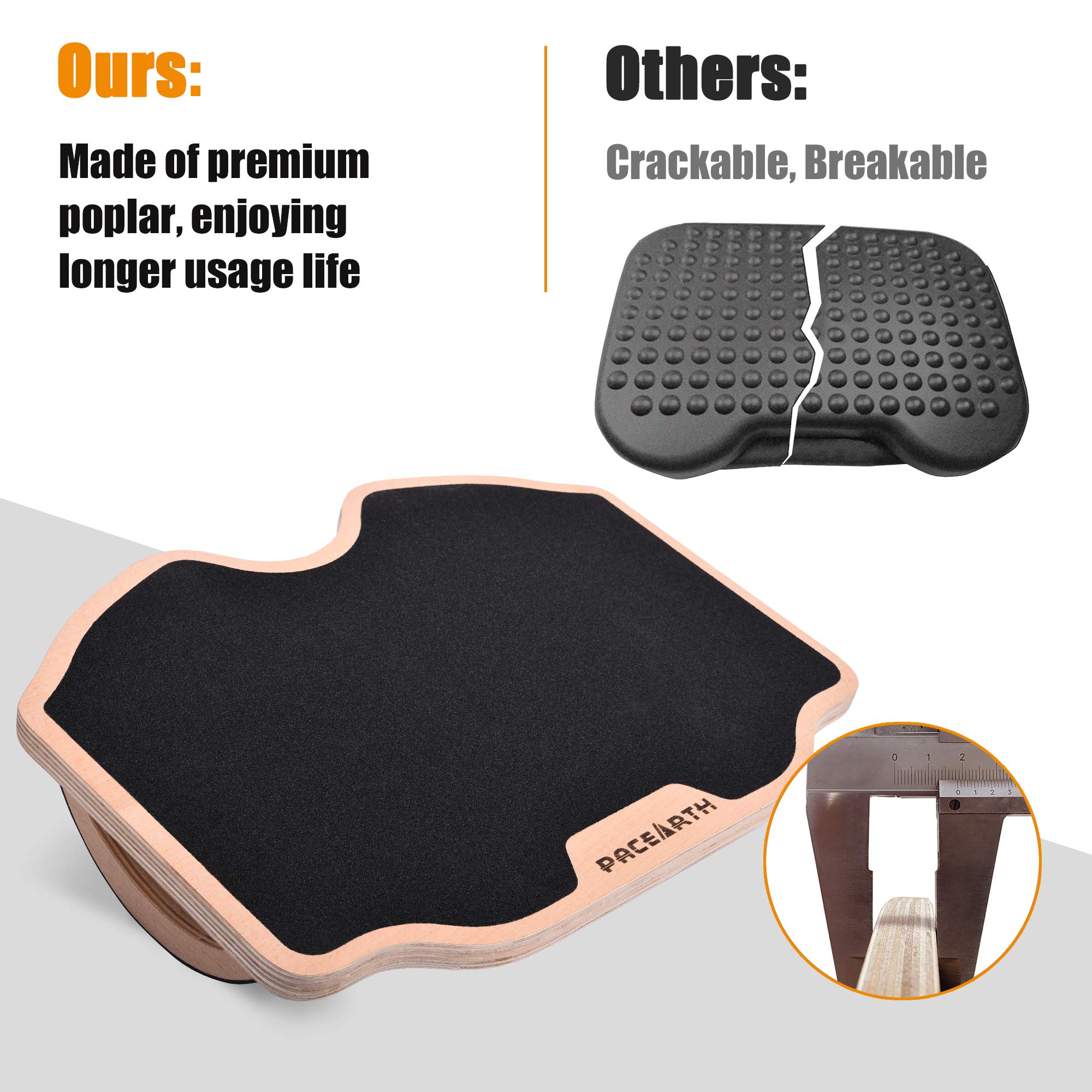 PACEARTH Foot Rest Under Desk, Larger Size Office Desk Footrest,Rocking Foot Nursing Stool,Rocker Balance Board,Ergonomic Design for Posture Support, Office and Home Use(17x13x4 inch)