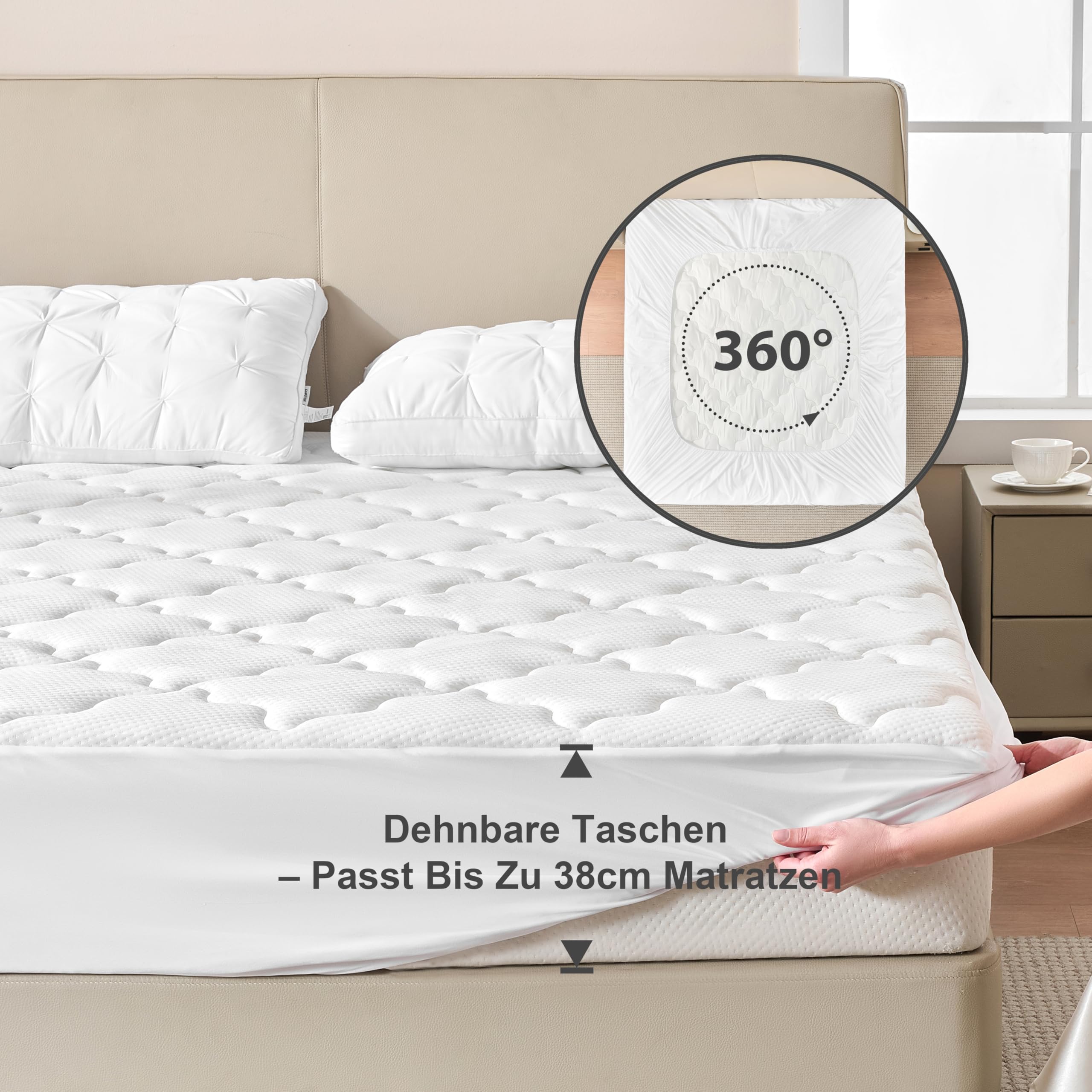 Waxberry Gel Topper 180x200cm | Oeko-TEX® zertifizierte Premium Matratzenauflage mit 30D Memory Schaum & 3D Luftschicht – Atmungsaktiv, Hautfreundlich & rutschfest Matratzen Topper, Weiß