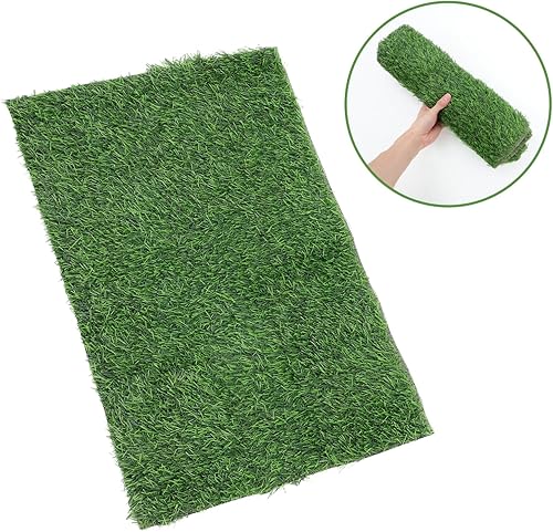 Miniatura 7 de Yardwe 5 tapetes para puerta al aire libre, césped falso, césped para puerta delantera, tapete para mascotas, tapete de césped sintético, tapete