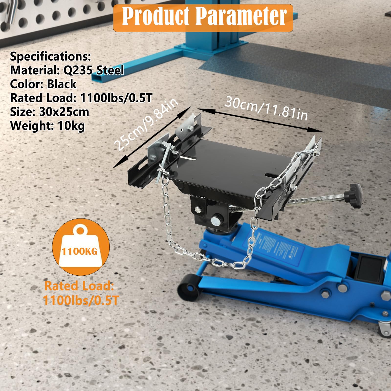 Adattatore Jack Trasmissione Regolabile 1/2 Ton Universale per Auto e Camion Leggeri