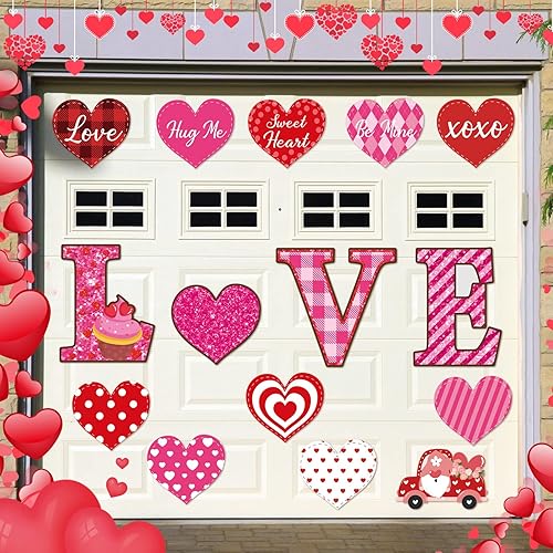 Decoración de puerta de garaje para el día de San Valentín calcomanías magnéticas para nevera propuesta decoración de puerta de crucero magnético