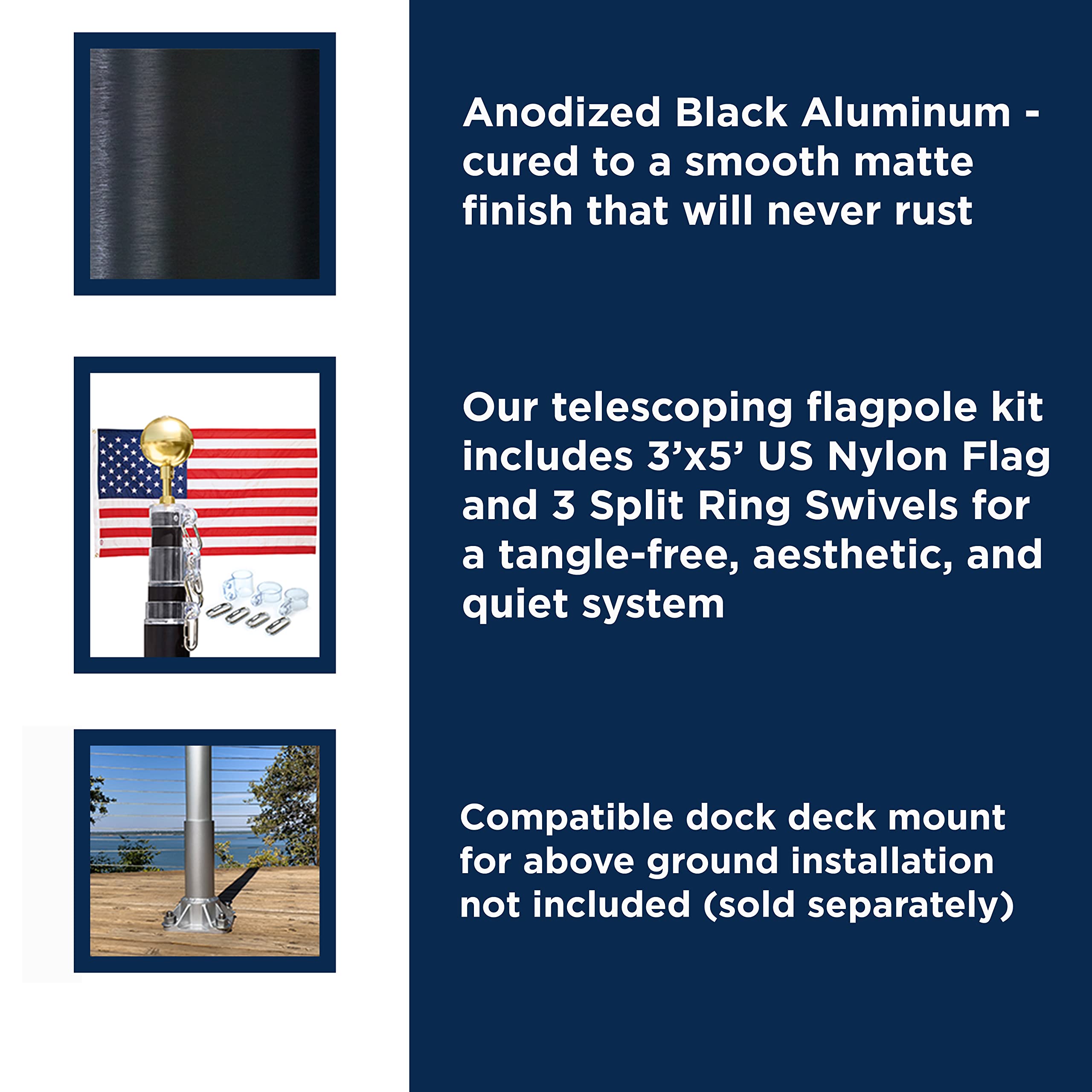 American Elite - Kit de mástil telescópico