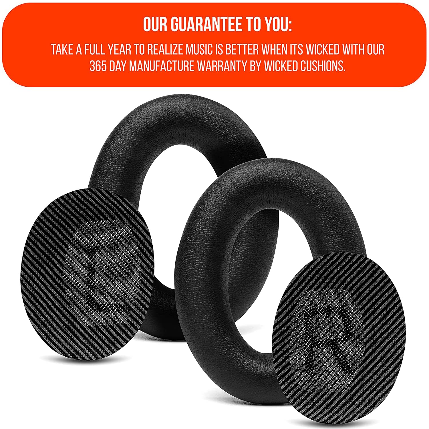Bose Coussinets d'oreille Rechange pour Casque QuietComfort QC35/QC35 II, Mousse viscoélastique et Cuir protéique, Noir, 1 Paire