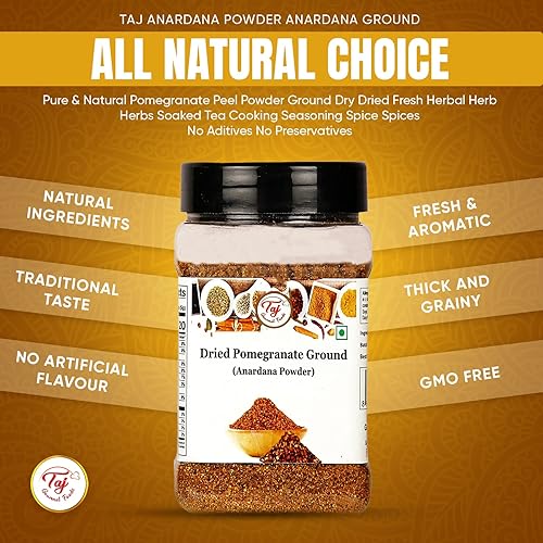 Miniatura 2 de TAJ Anardana Powder Anardana Molida (Granada en Polvo), (3.5oz)