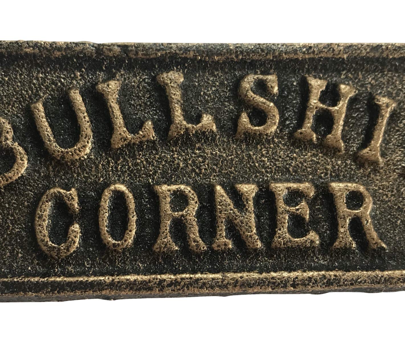 Mandys Tools Bronze Style Bullshit Corner Sign Stylish Fun Quote