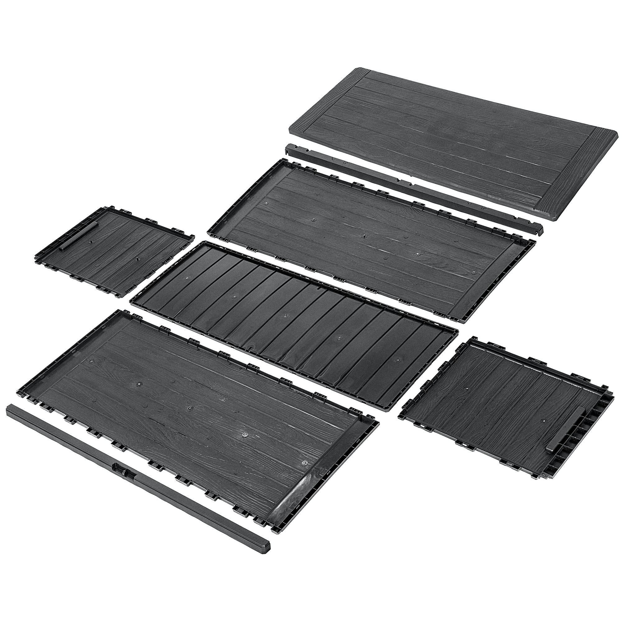 KADAX Coffre de Jardin 280 L Boîte de Rangement Plastique Anthracite