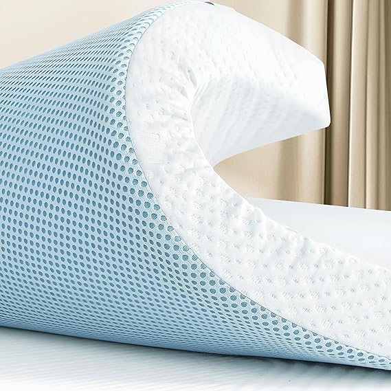 CHUN YI 3 Inch Gel Memory Foam Mattress Topper Queen, Ventilated Breathable Bed Topper with Rayon from Bamboo Cover, Mattress Pad for Pressure Relief with Removable Soft Cover, CertiPUR-US Certified