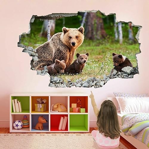 Miniatura 22 de Calcomanía de pared de animales, tatuaje de pared 3D de tiburón destrozado, removible, calcomanías de pared para habitación, calcomanías