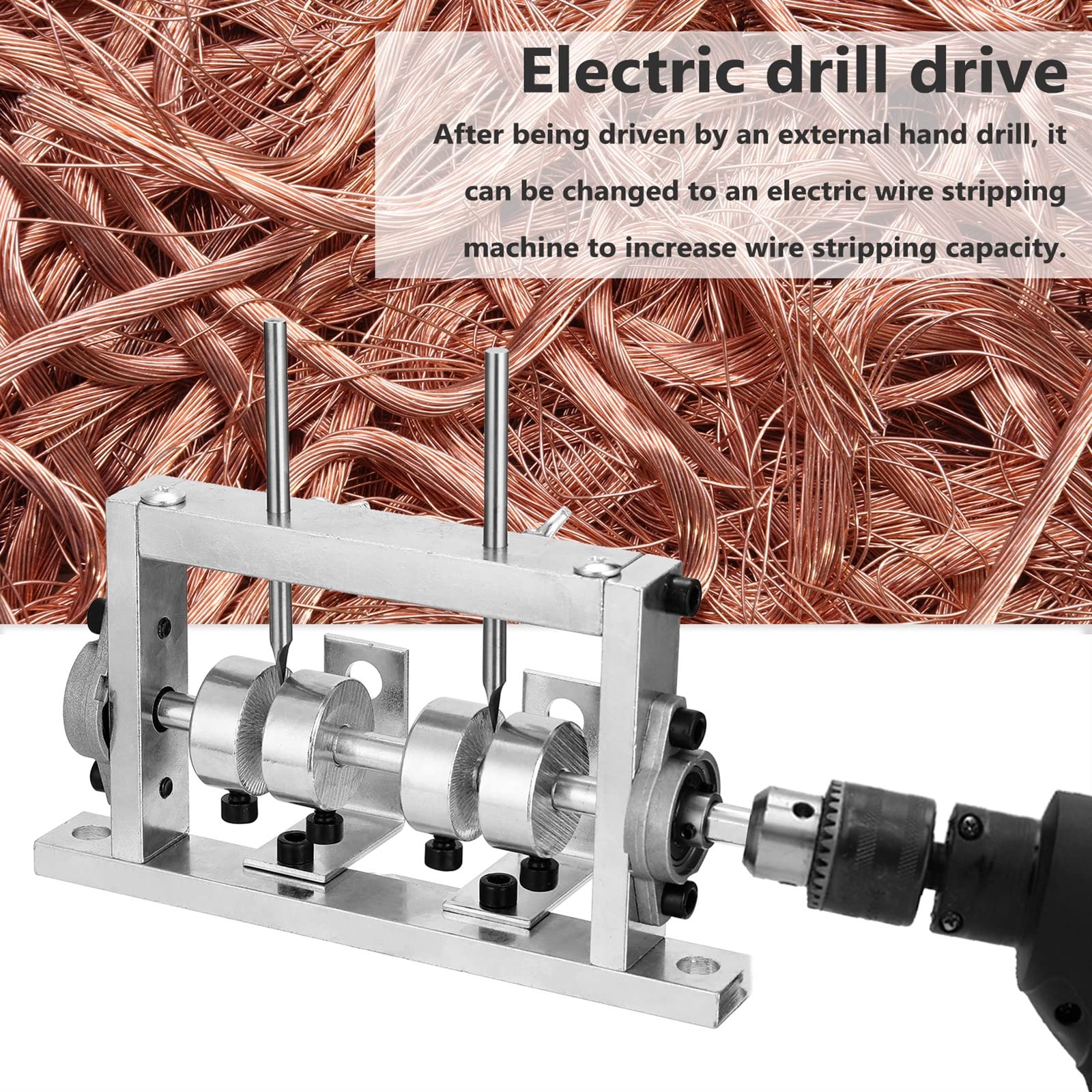 Máquina pelacables – Herramienta manual de pelado de cables para cables de 1 a 30 mm, compatible con taladro eléctrico de doble propósito, herramienta de utilidad para pelar cables eficientemente