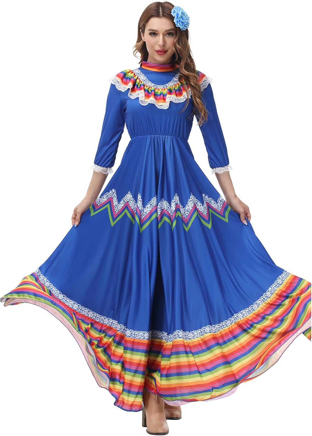 Cinco De Mayo Dress - Women's Mexican Fiesta Costume - Traditional Folklorico Dress for Women - Image 6
