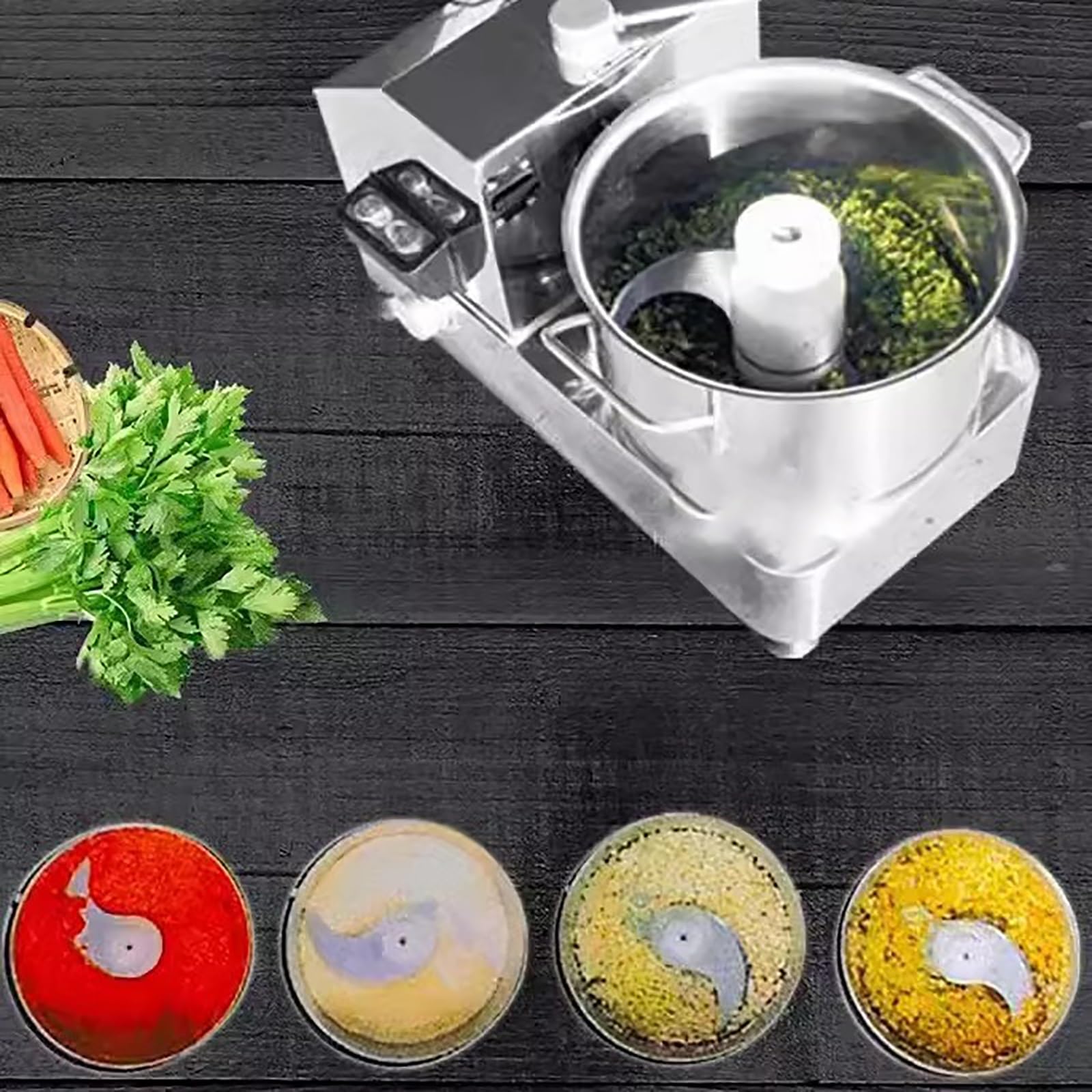 Robot kuchenny, komercyjny blender do mięsa i warzyw, elektryczny nóż ze stali nierdzewnej do owoców, warzyw, czosnku - wszechstronne narzędzie kuchenne do gotowania