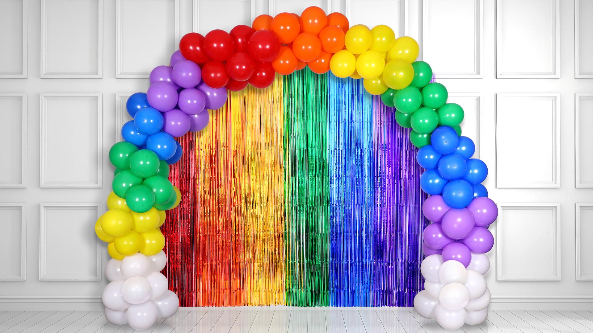 Colorful balloon decoration arch