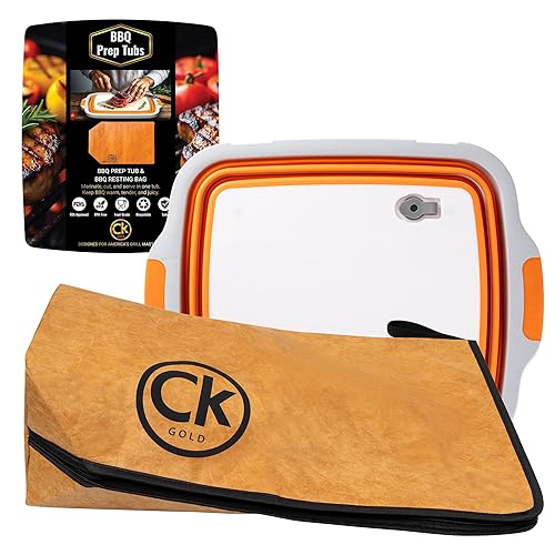 New Extra LARGE Collapsible BBQ Prep Tub with LOCKING LID