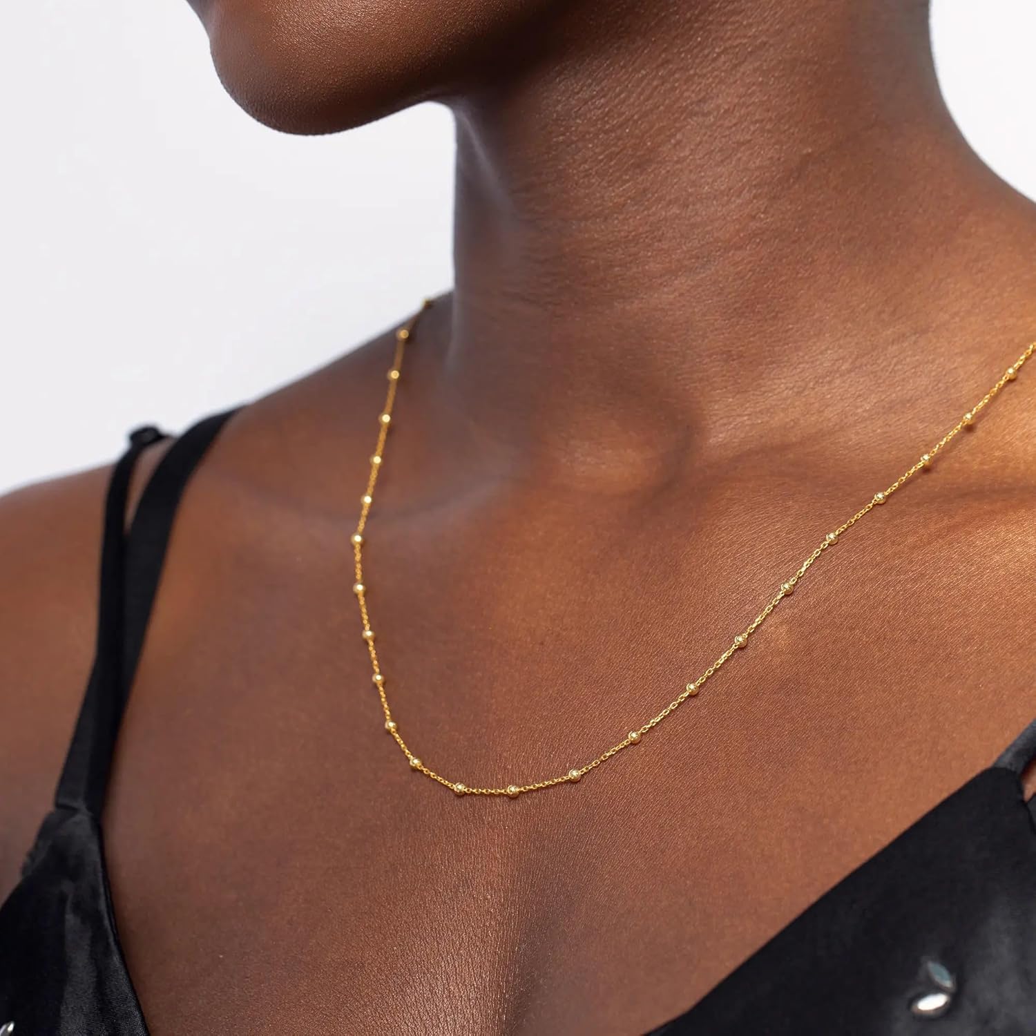 Ball Chain Necklace for Women, Gold Plated Necklace for Women, Trendy Gifts and Necklaces for Her Perfect for Birthdays & Special Occasions - Image 3