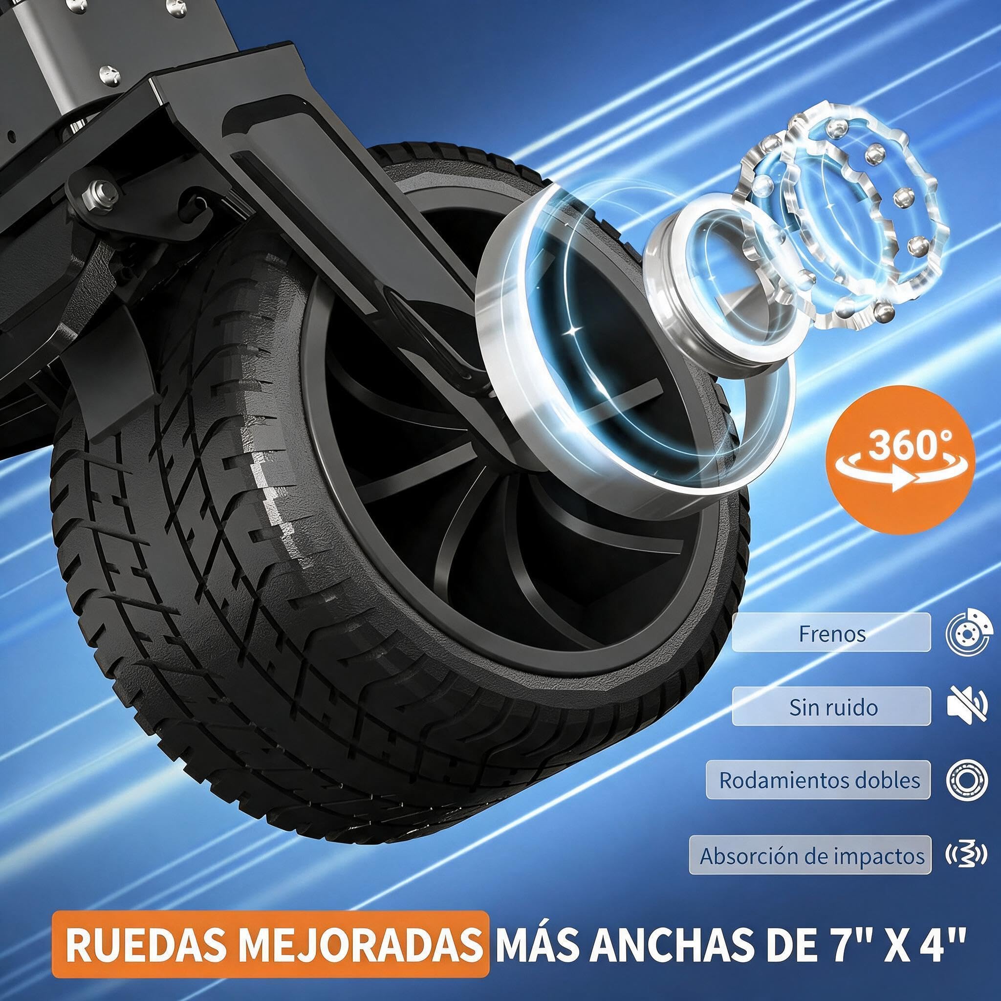 Carro de Playa Plegable 350L 208kg,Carrito Todoterreno Ruedas Grandes,Rojo